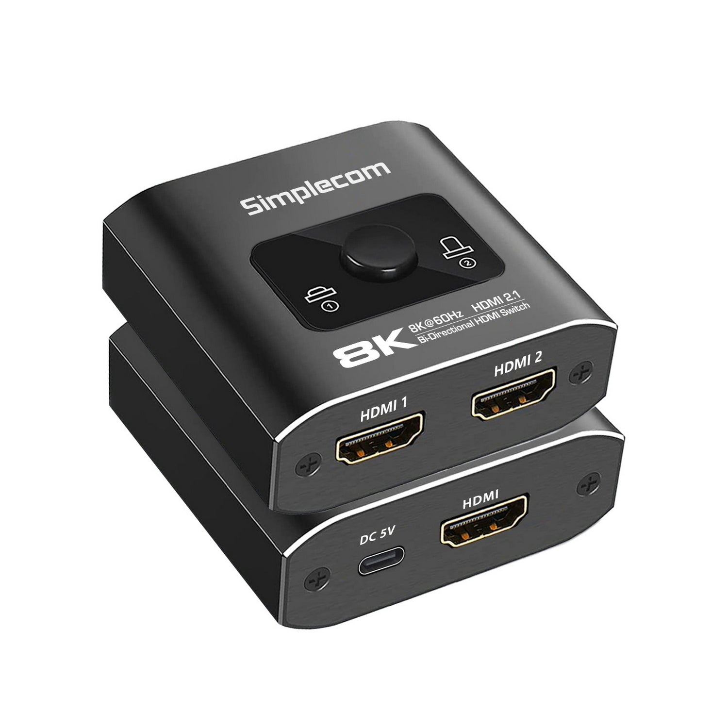 Simplecom CM302v2 Bi-Directional 2 Way HDMI 2.1 Switch Selector 8K@60Hz - ShopFrenzy