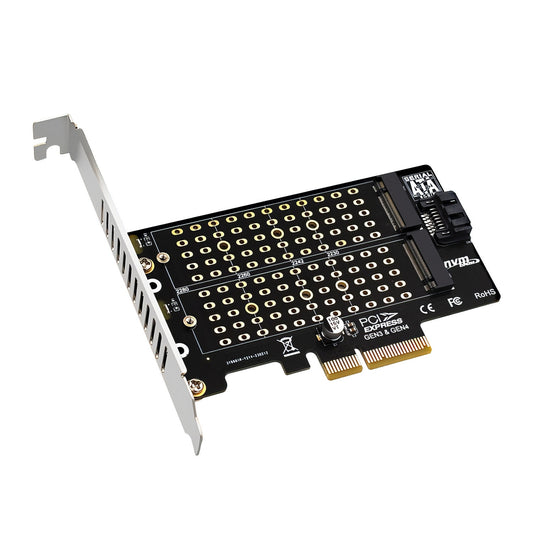 Simplecom EC412v2 NVMe and SATA M.2 SSD to PCIe x4 Expansion Card - ShopFrenzy