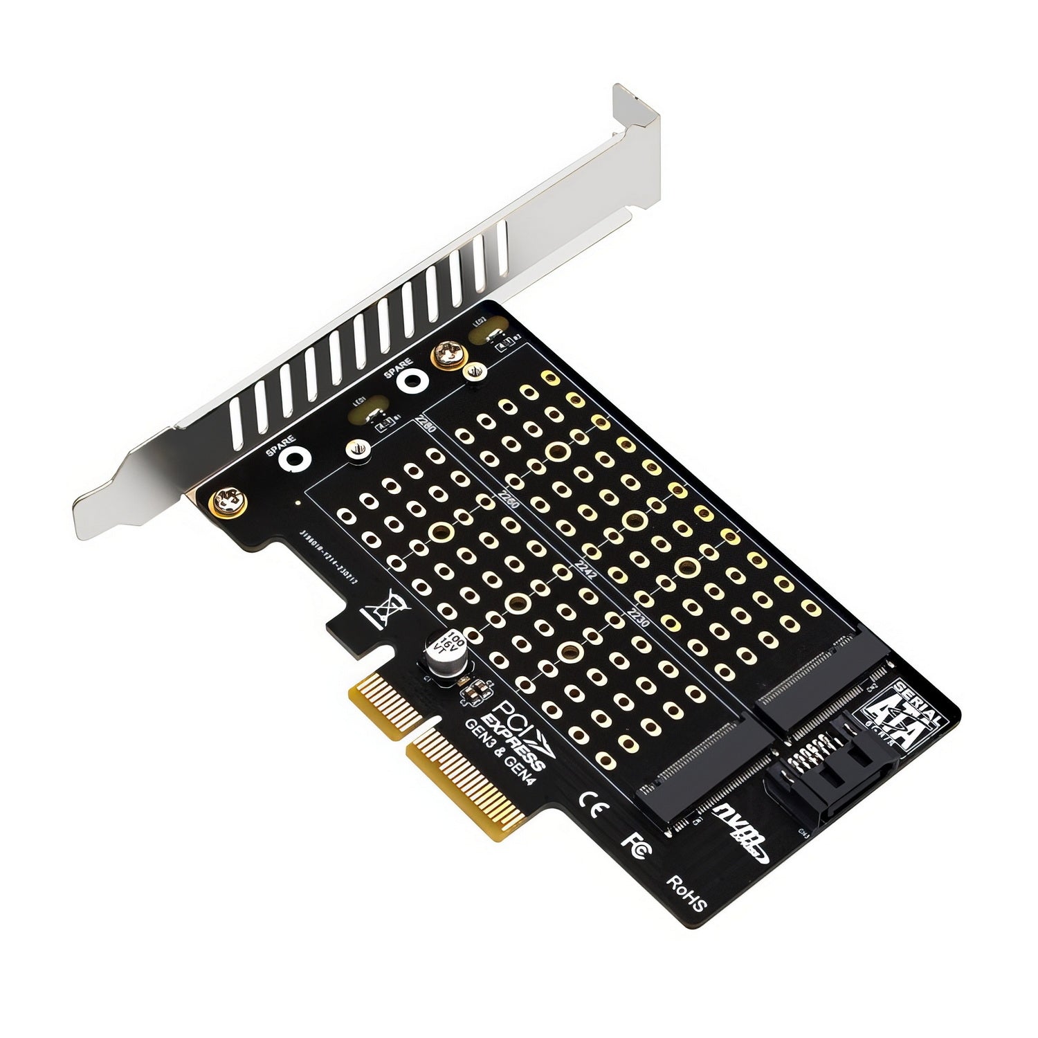 Simplecom EC412v2 NVMe and SATA M.2 SSD to PCIe x4 Expansion Card - ShopFrenzy