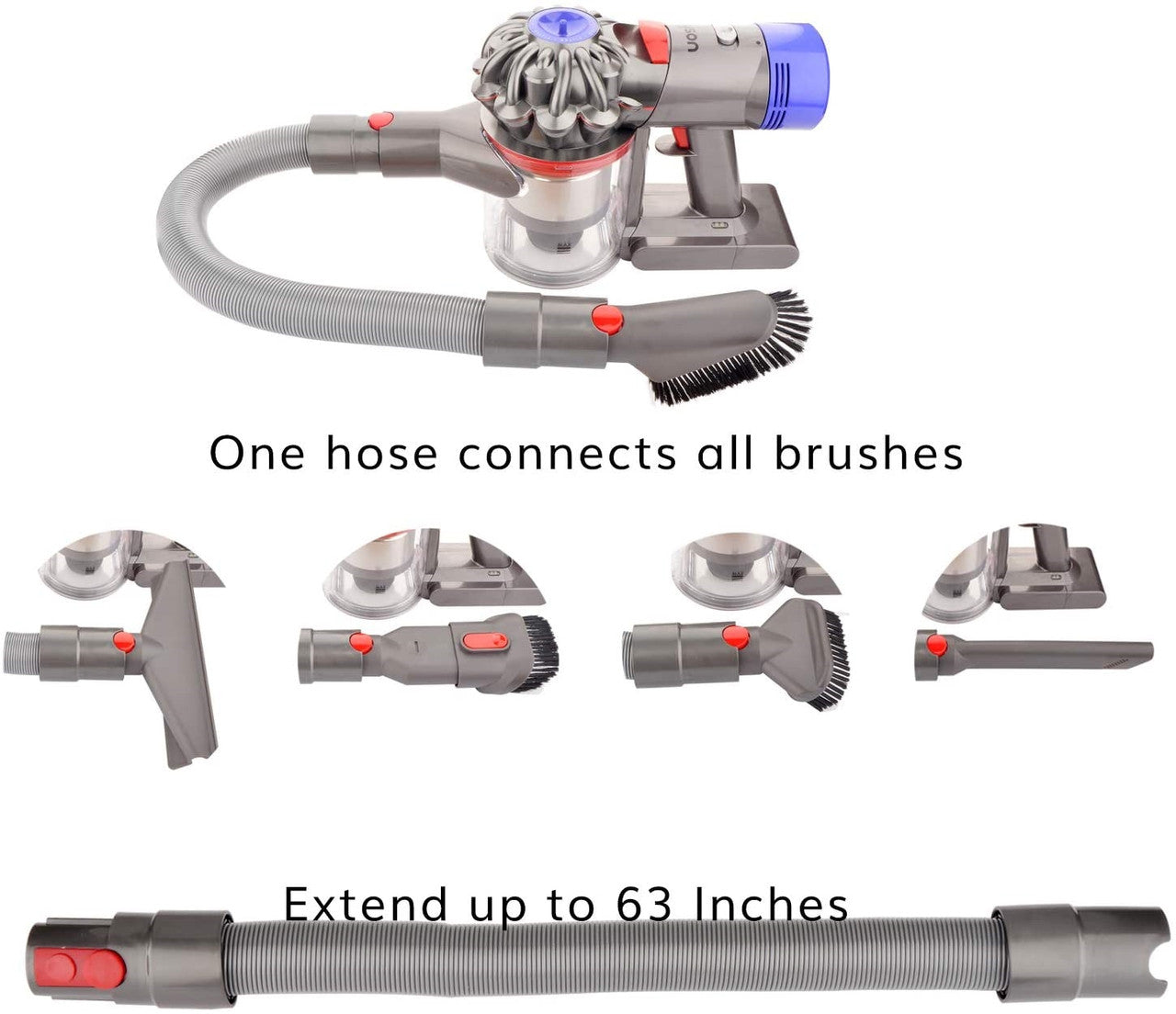 Complete Accessory tool kit for Dyson V7 V8 V10 V11 V12 & V15 vacuum cleaners - ShopFrenzy