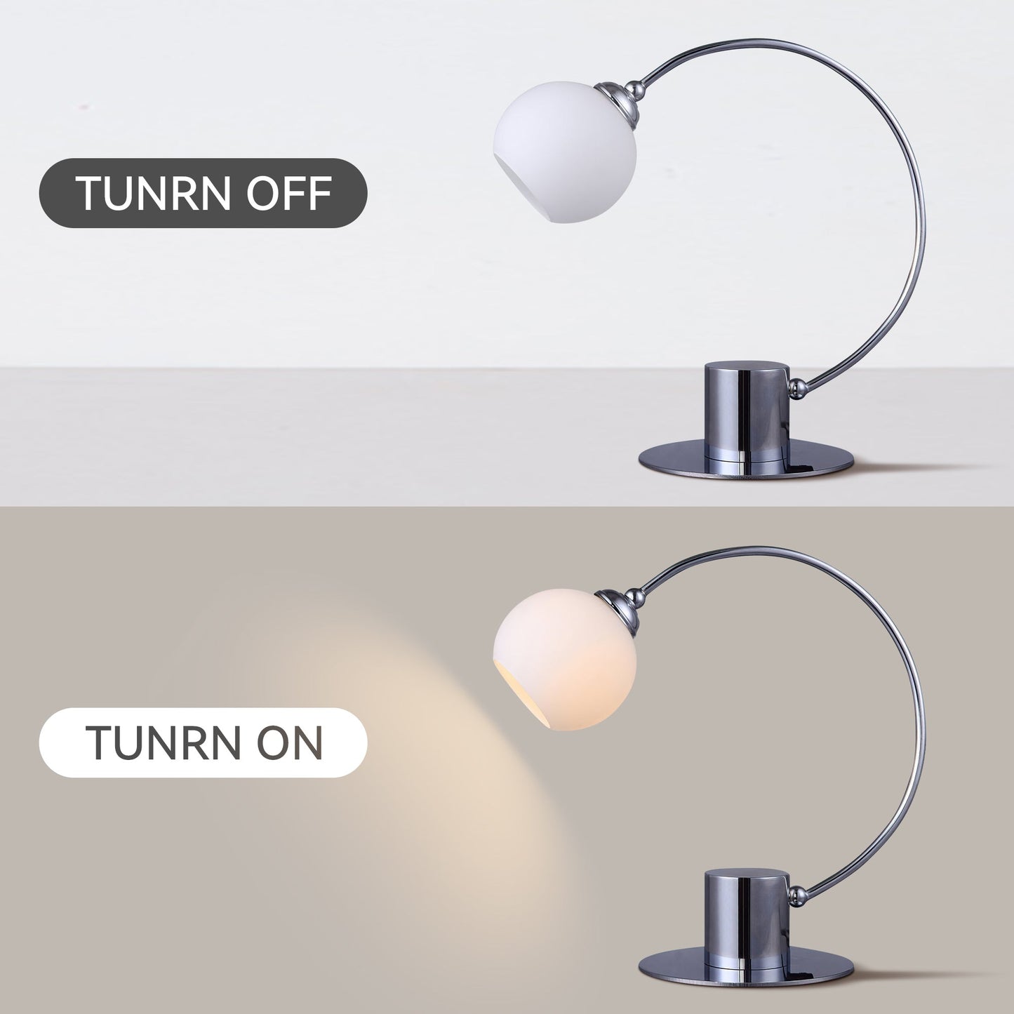 Penelope Touch Table Lamp - Chrome - ShopFrenzy