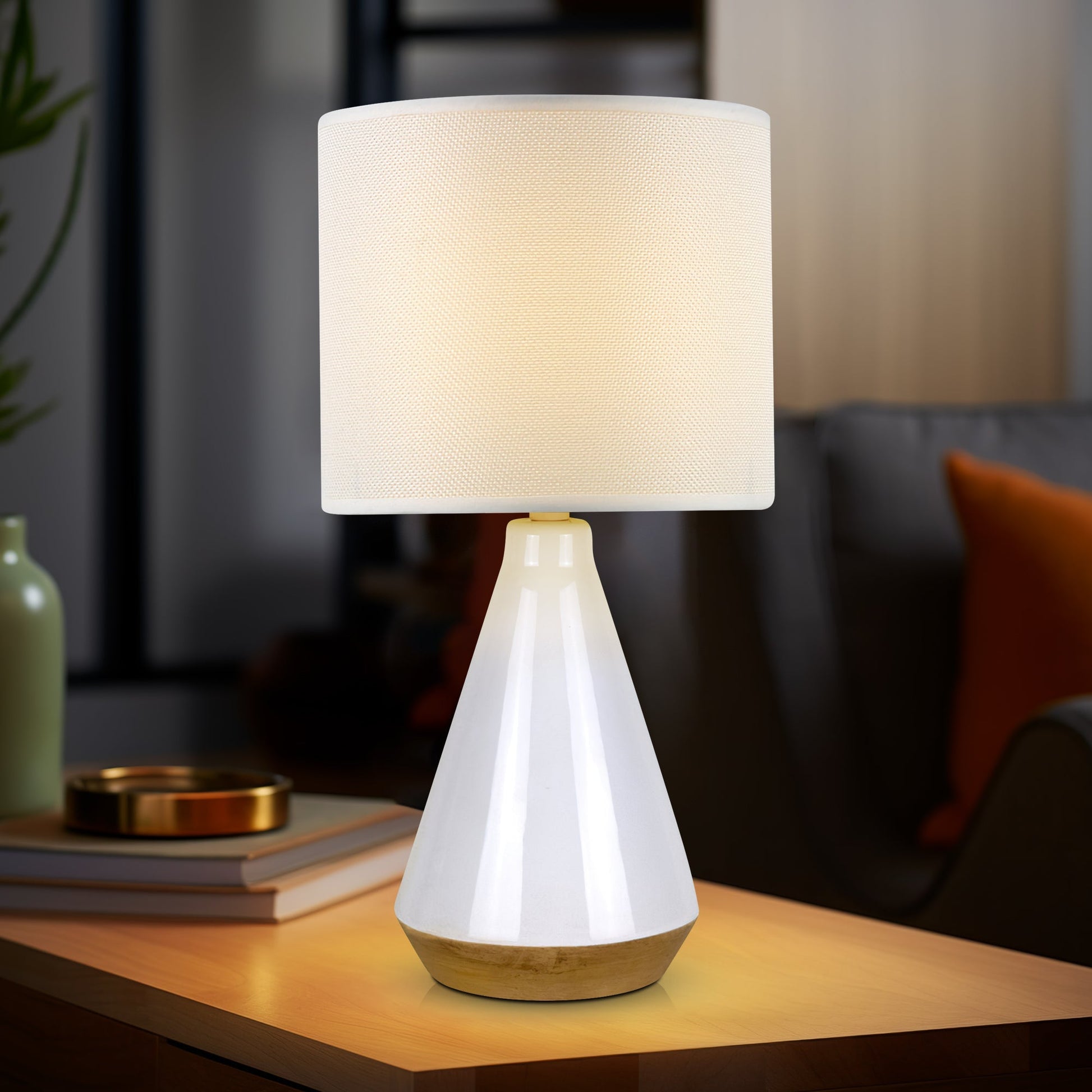 Lux Tapered Ceramic Table Lamp - ShopFrenzy