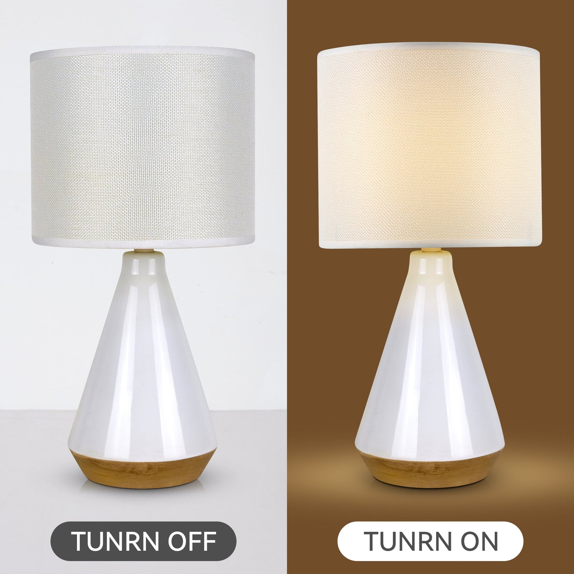 Lux Tapered Ceramic Table Lamp - ShopFrenzy