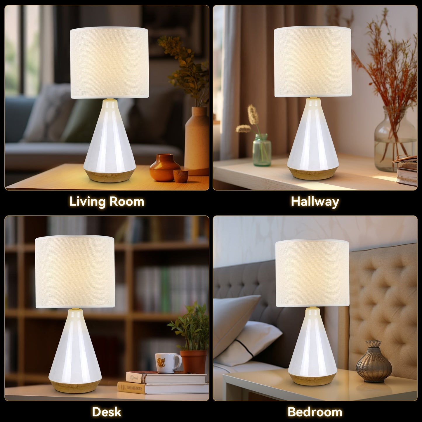 Lux Tapered Ceramic Table Lamp - ShopFrenzy