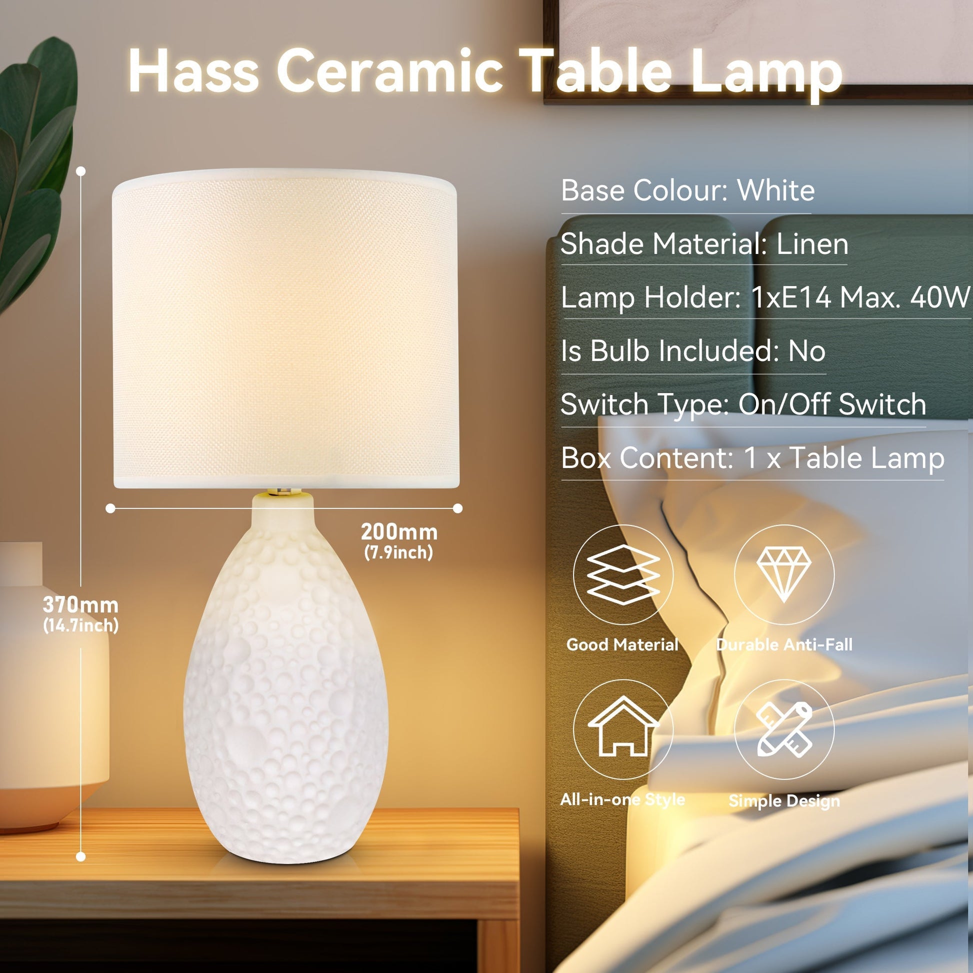 Hass Ceramic Table Lamp - ShopFrenzy