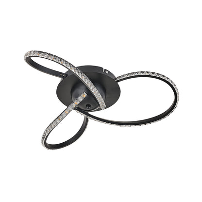 Irie Dimmable 3 Lights LED Ceiling Light - Black - ShopFrenzy