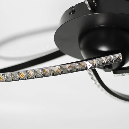 Irie Dimmable 3 Lights LED Ceiling Light - Black - ShopFrenzy