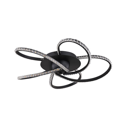 Irie Dimmable 5 Lights LED Ceiling Light - Black - ShopFrenzy
