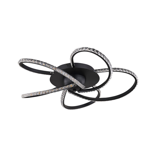 Irie Dimmable 5 Lights LED Ceiling Light - Black - ShopFrenzy