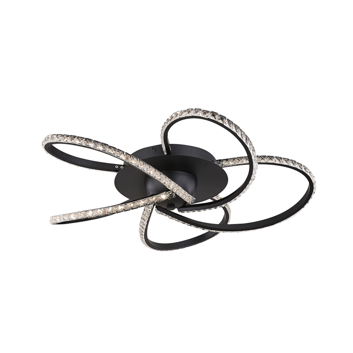 Irie Dimmable 5 Lights LED Ceiling Light - Black - ShopFrenzy