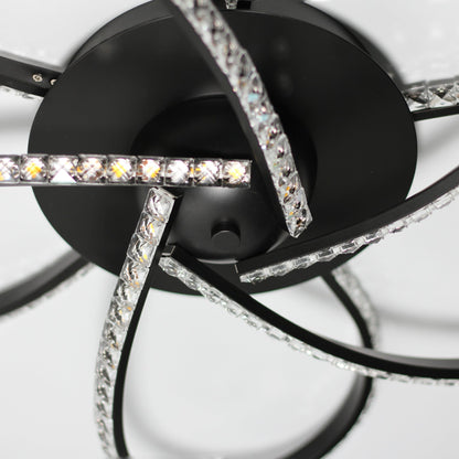 Irie Dimmable 5 Lights LED Ceiling Light - Black - ShopFrenzy
