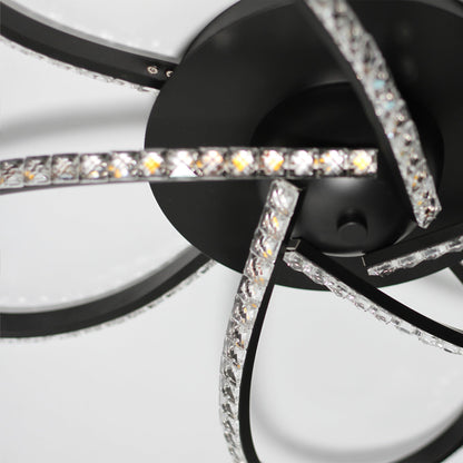 Irie Dimmable 5 Lights LED Ceiling Light - Black - ShopFrenzy