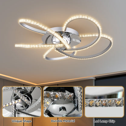 Irie Dimmable 5 Lights LED Ceiling Light - Chrome - ShopFrenzy