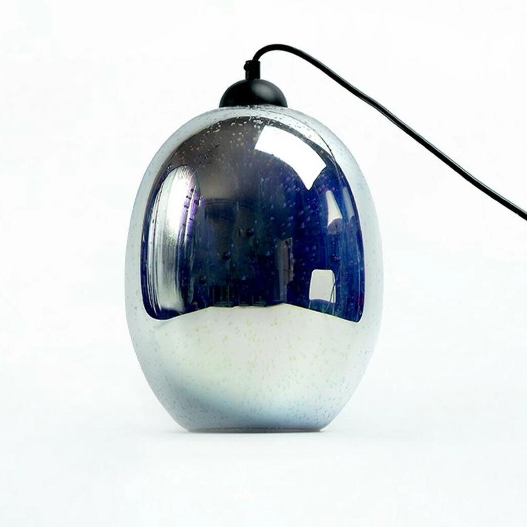 Moravian Glass Oval Pendant Light - Copper - ShopFrenzy