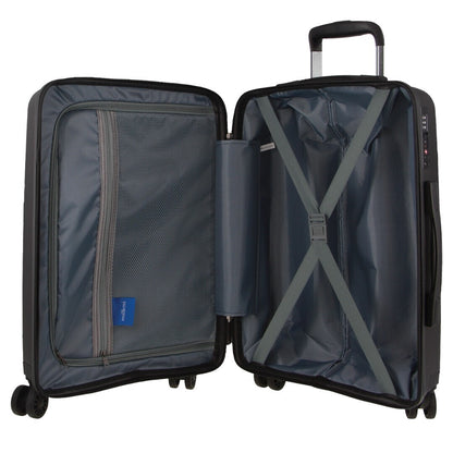Milleni Hardshell 3-Piece Luggage Bag Travel Carry On Suitcase - Black - ShopFrenzy