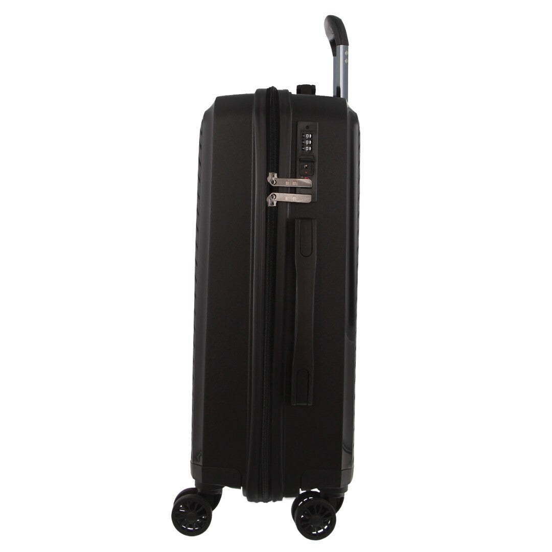 Milleni Hardshell 3-Piece Luggage Bag Travel Carry On Suitcase - Black - ShopFrenzy