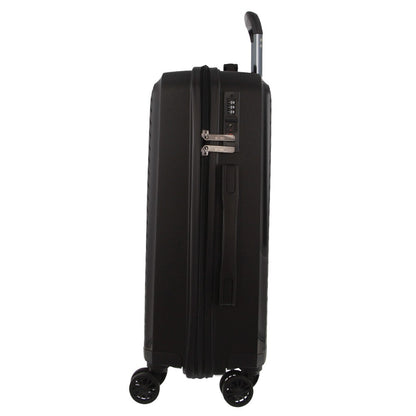 Milleni Hardshell 3-Piece Luggage Bag Travel Carry On Suitcase - Black - ShopFrenzy
