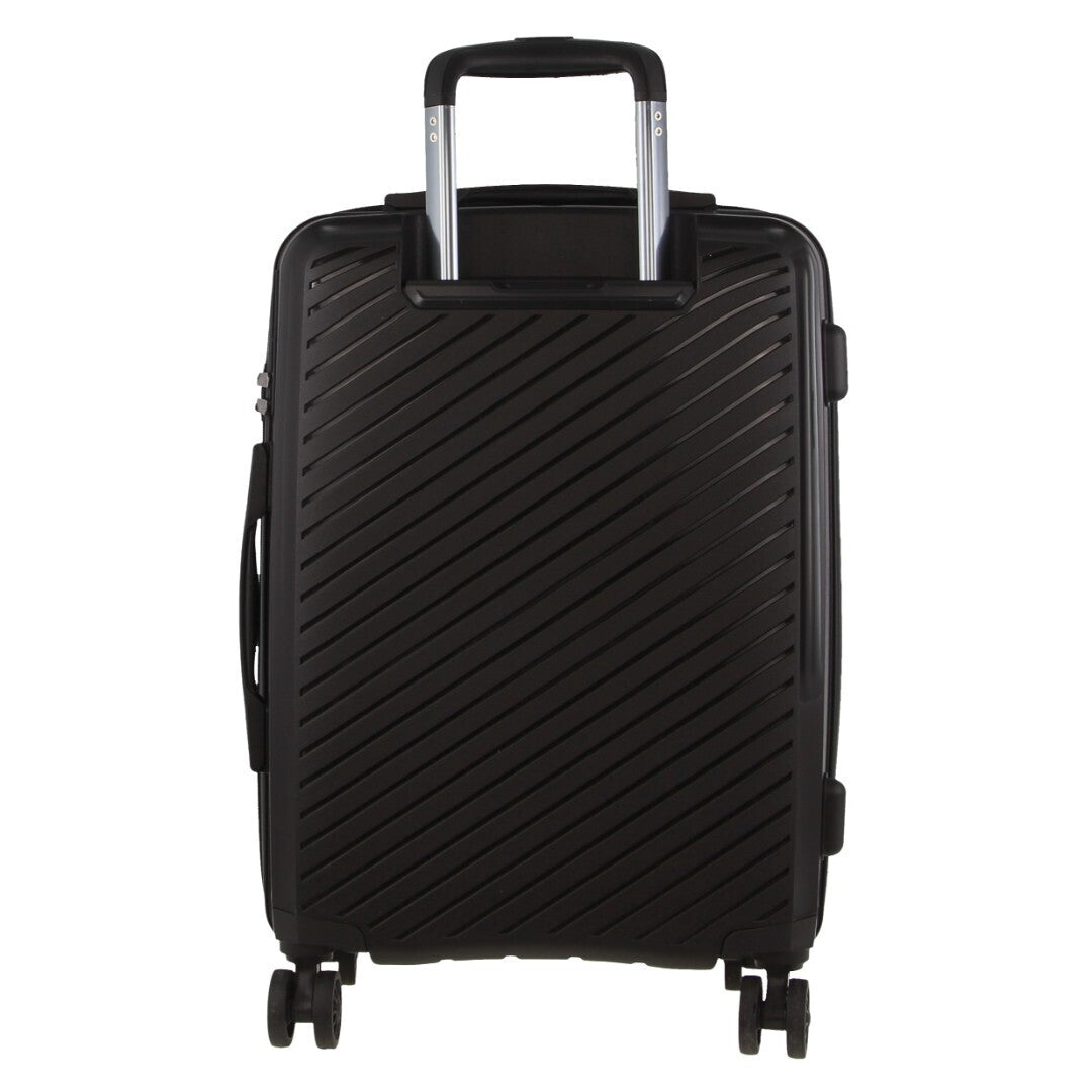 Milleni Hardshell Cabin Luggage Bag Travel Carry On Suitcase 54cm (39L) - Black - ShopFrenzy