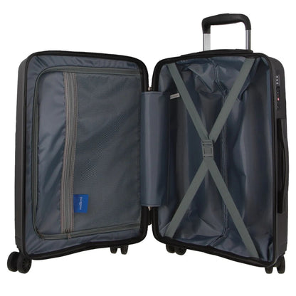 Milleni Hardshell Cabin Luggage Bag Travel Carry On Suitcase 54cm (39L) - Black - ShopFrenzy