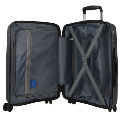 Milleni Hardshell Cabin Luggage Bag Travel Carry On Suitcase 54cm (39L) - Black - ShopFrenzy