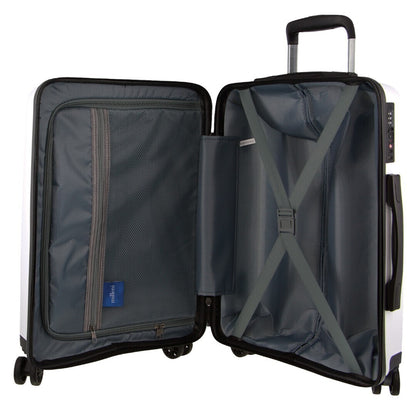 Milleni Hardshell 3-Piece Luggage Bag Travel Carry On Suitcase - White - ShopFrenzy
