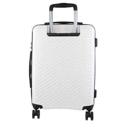 Milleni Hardshell 3-Piece Luggage Bag Travel Carry On Suitcase - White - ShopFrenzy