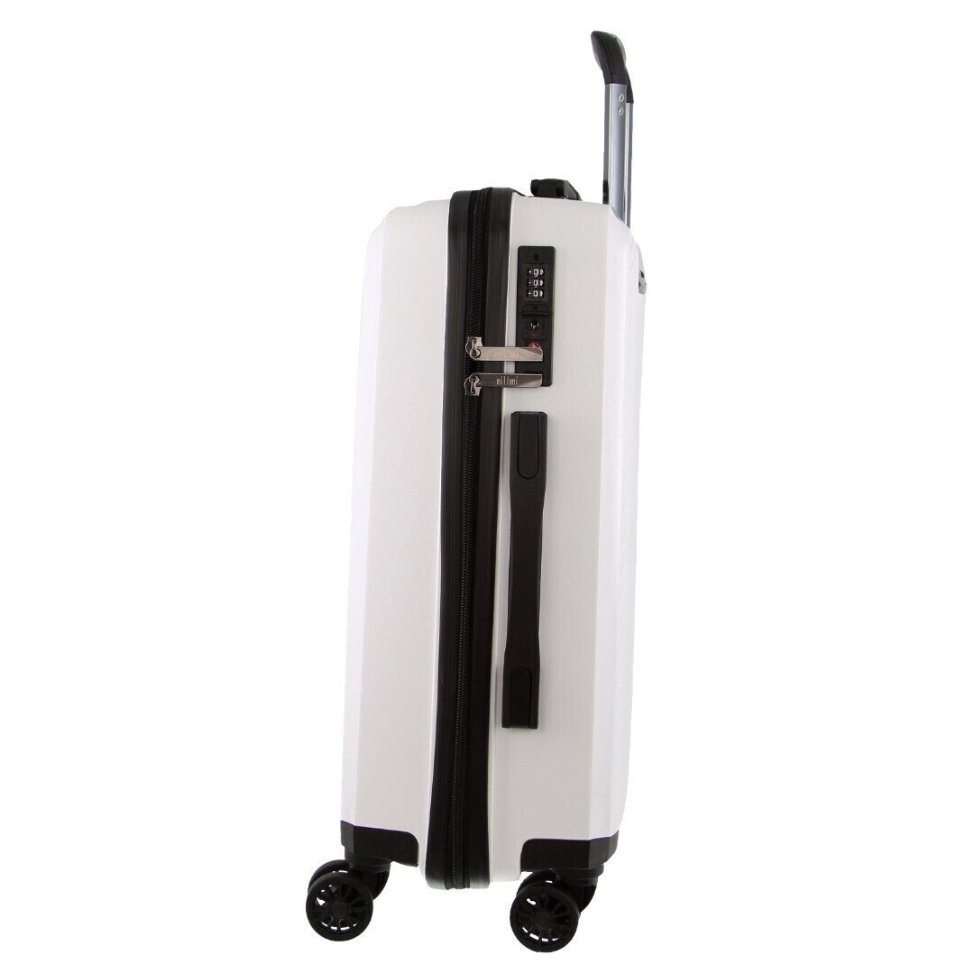 Milleni Hardshell 3-Piece Luggage Bag Travel Carry On Suitcase - White - ShopFrenzy