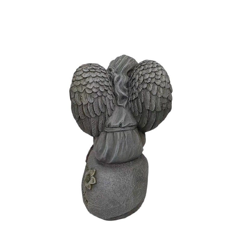 Welcome Garden Angel w Solar Light 44cm