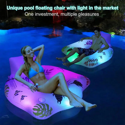 NNEOBA Light-up Inflatable Pool Float Chair - ShopFrenzy