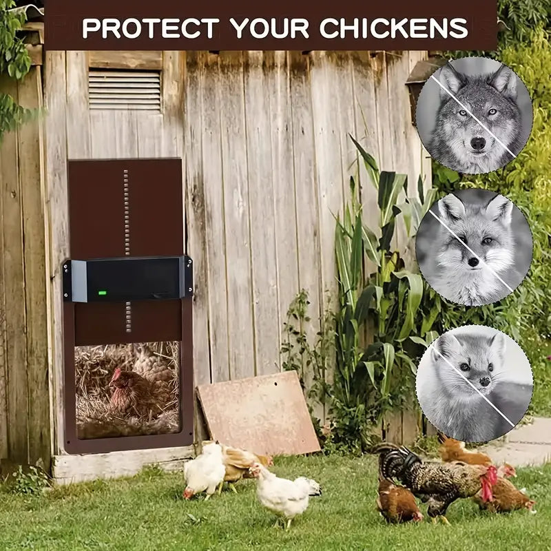 NNETM PCS Automatic Chicken House Coop Door Light-Sensitive Night And Morning Delay Auto Guard Door Opening For Chickens - ShopFrenzy