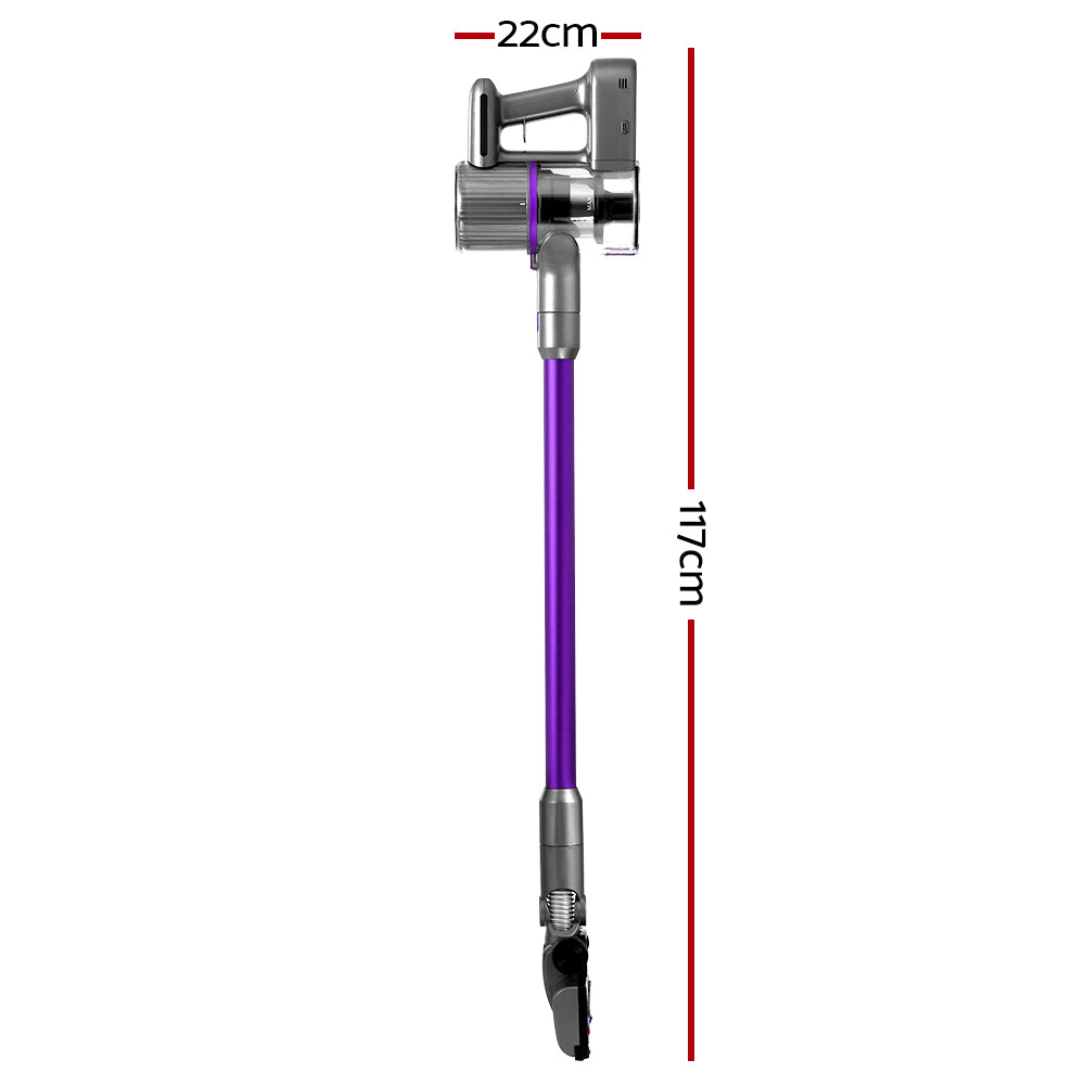 Devanti Stick Vacuum Cleaner Bagless Cordless 120W Purple - ShopFrenzy
