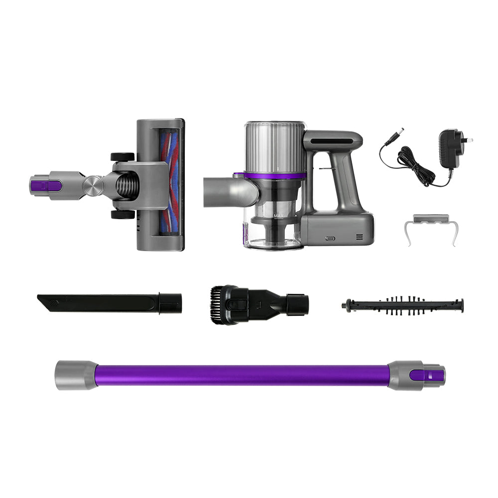 Devanti Stick Vacuum Cleaner Bagless Cordless 120W Purple - ShopFrenzy