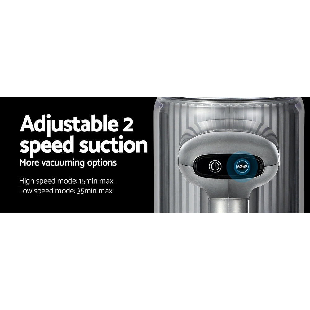 Devanti Stick Vacuum Cleaner Bagless Cordless 120W Purple - ShopFrenzy