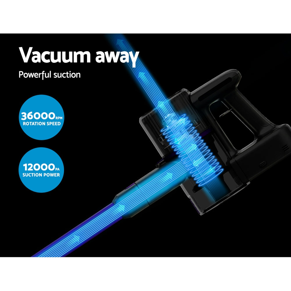 Devanti Stick Vacuum Cleaner Bagless Cordless 120W Purple - ShopFrenzy