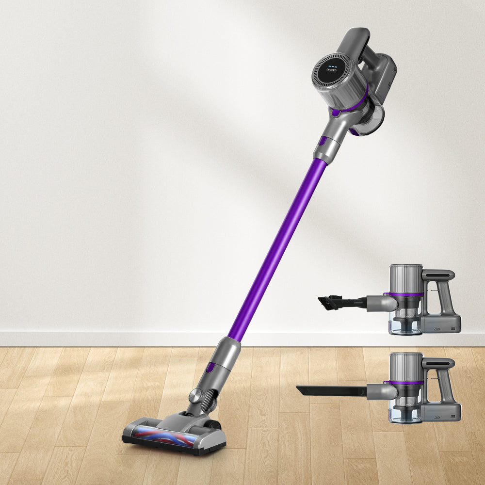 Devanti Stick Vacuum Cleaner Bagless Cordless 120W Purple - ShopFrenzy