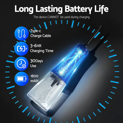 Devanti Cordless Water Flosser Dental Oral Irrigator Black