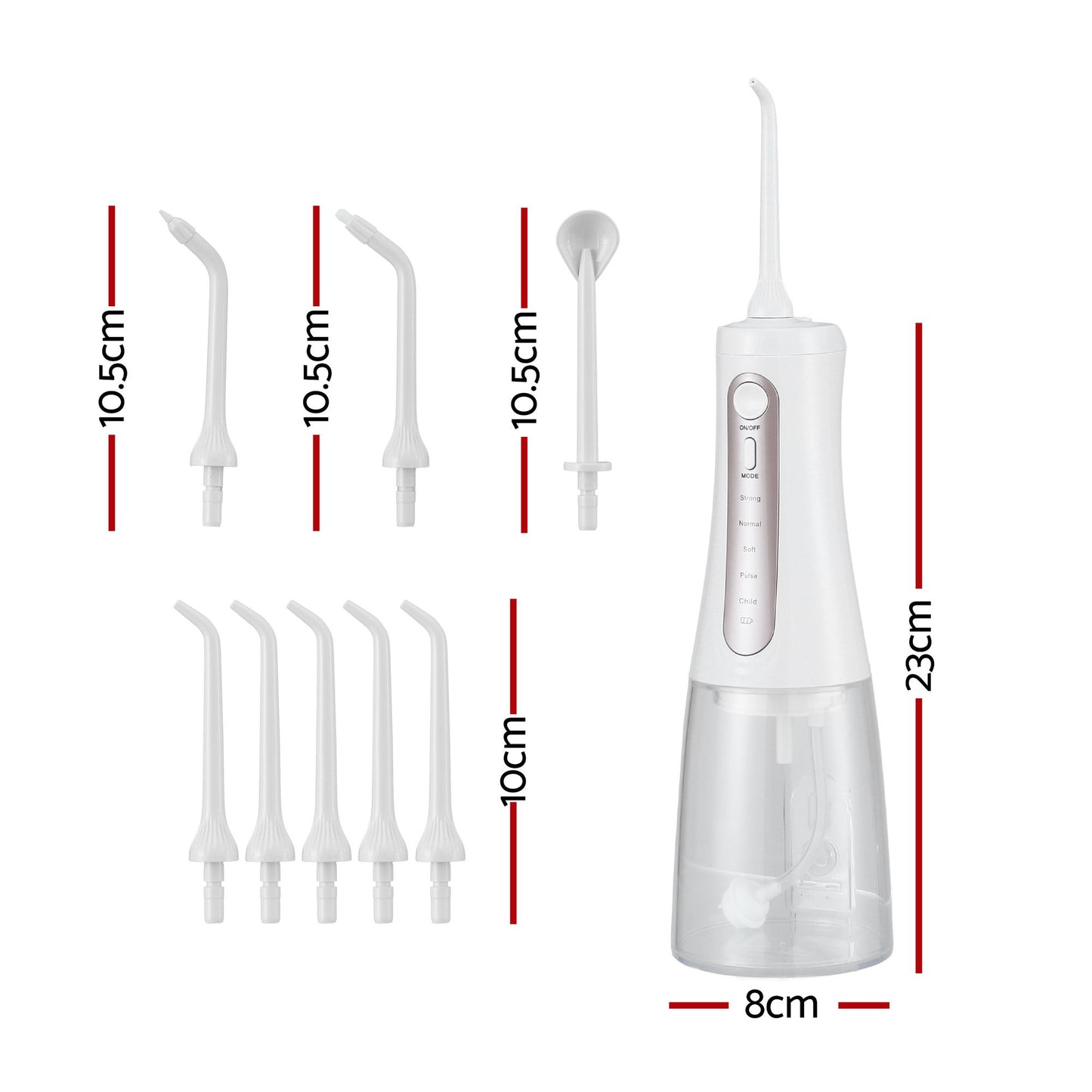 Devanti Cordless Water Flosser Dental Oral Irrigator White