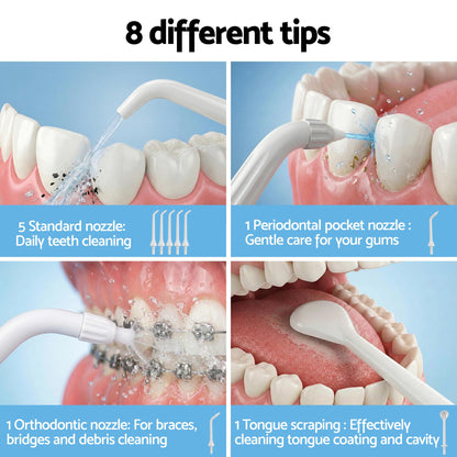 Devanti Cordless Water Flosser Dental Oral Irrigator White