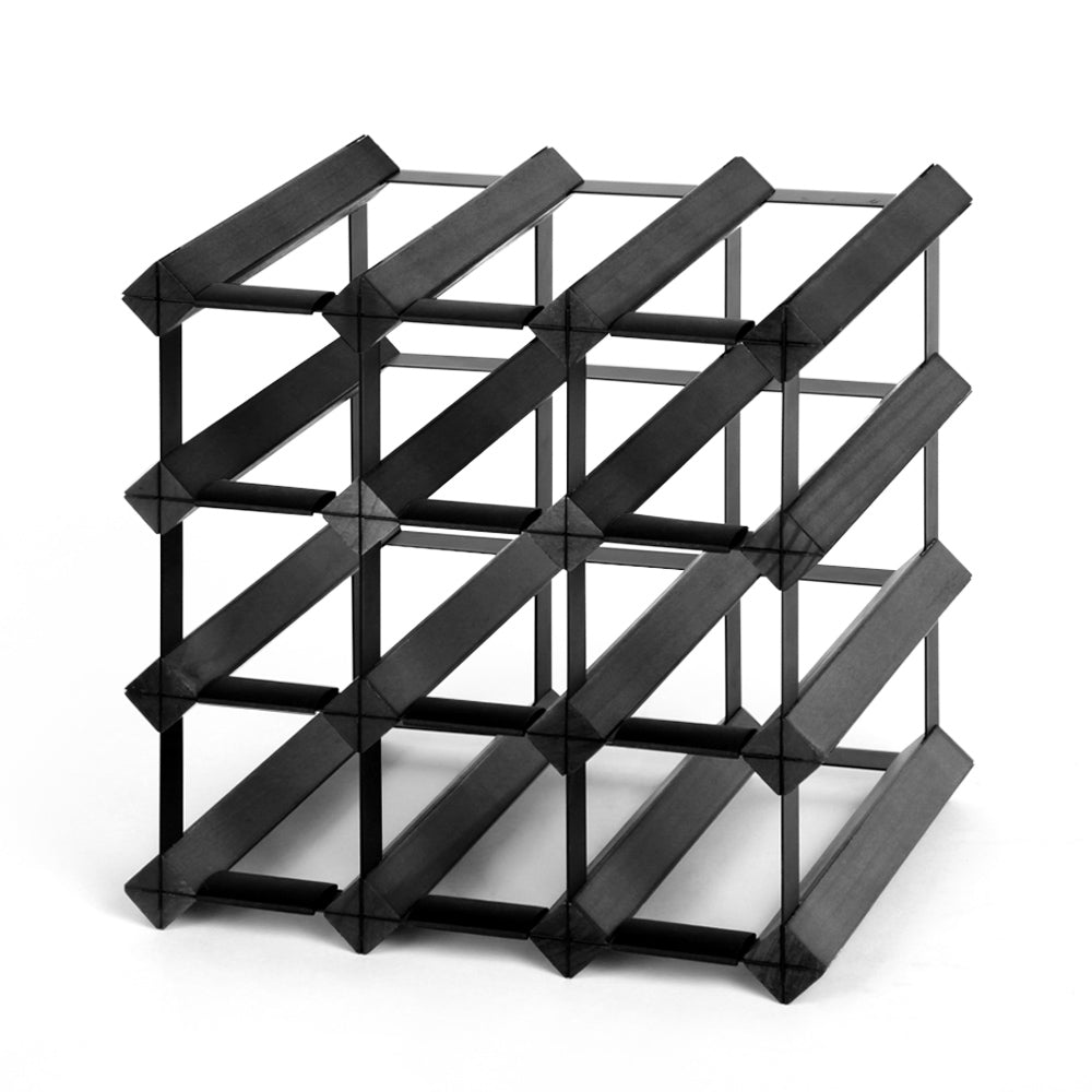 Artiss Wine Rack 12 Bottle Black - ShopFrenzy