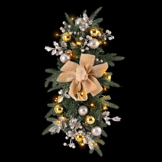 Jingle Jollys Hanging Christmas Garland 45cm Staircase Door Party Decor - ShopFrenzy