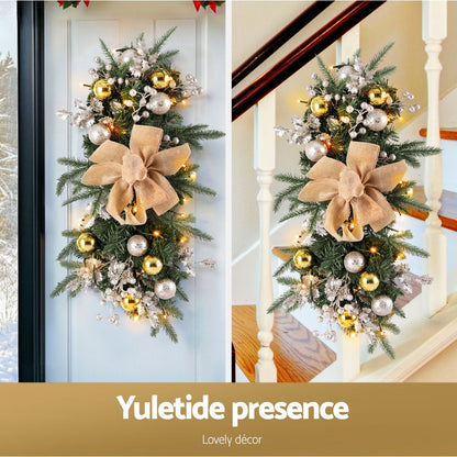 Jingle Jollys Hanging Christmas Garland 45cm Staircase Door Party Decor - ShopFrenzy