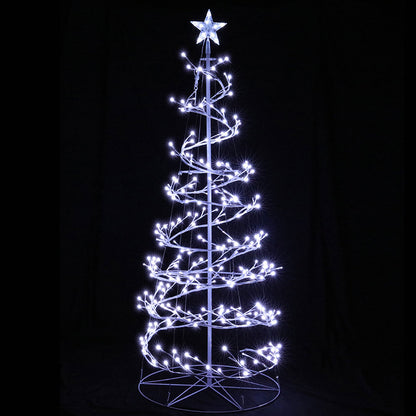 Jingle Jollys Christmas Tree 1.8M 6FT LED Xmas Decoration Cold White Lights - ShopFrenzy