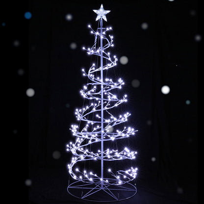 Jingle Jollys Christmas Tree 1.8M 6FT LED Xmas Decoration Cold White Lights - ShopFrenzy