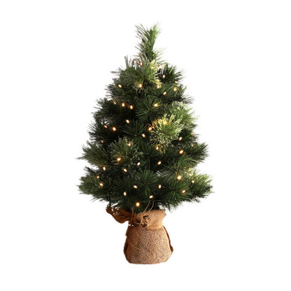 Jingle Jollys Tabletop Christmas Tree 60CM 8 Light Modes Timer Function - ShopFrenzy