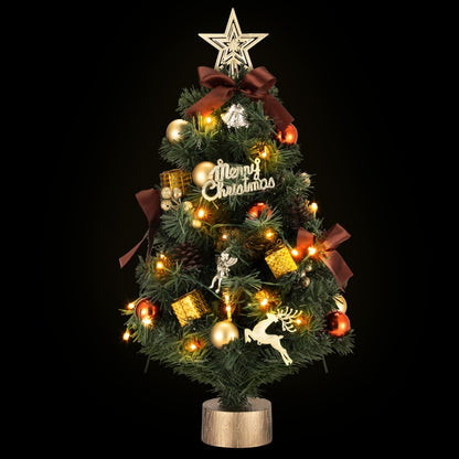 Jingle Jollys Tabletop Christmas Tree 60CM LED Xmas Tree Tree Topper Ornaments - ShopFrenzy