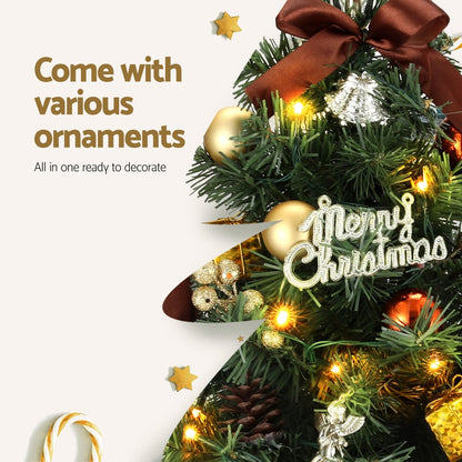 Jingle Jollys Tabletop Christmas Tree 60CM LED Xmas Tree Tree Topper Ornaments - ShopFrenzy