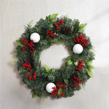 Jingle Jollys 2FT 60CM Christmas Wreath with Decor Xmas Tree Decoration - ShopFrenzy