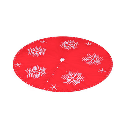 Jingle Jollys Christmas Tree Skirt 90cm Snowflake Ornaments Party Decorations - ShopFrenzy