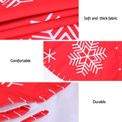 Jingle Jollys Christmas Tree Skirt 90cm Snowflake Ornaments Party Decorations - ShopFrenzy