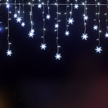 Jingle Jollys Christmas Lights 80 LED 3M Icicle Light Snow Decorations - ShopFrenzy